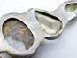 Artisan Sterling Silver Citrine Jasper & Glass Necklace Floral Earrings & Leaf Ring 95.1g image number 5