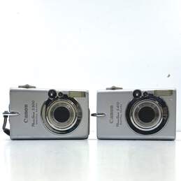 Canon PowerShot Compact Digital ELPH Camera Lot of 2 (For Parts or Repair) alternative image