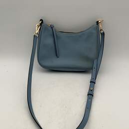 Michael Kors Womens Blue Leather Adjustable Strap Zipper Crossbody Bag Purse alternative image