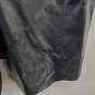 Terry Lewis Women Black Leather Coat M NWT image number 3