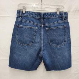 NWT Zara WM's Cotton Blue Denim Cut Off Shorts Size 6 U.S. alternative image