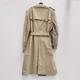Christian Dior Mens Beige Long Sleeve Double Breasted Trench Coat Size 44 alternative image