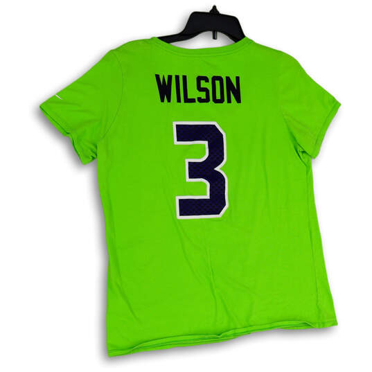 Womens Green Seattle Seahawks Russell Wilson #3 Seattle T-Shirt Size Large image number 2