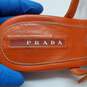 Prada Women's Orange Leather Thong Sandals Size 35.5 image number 7