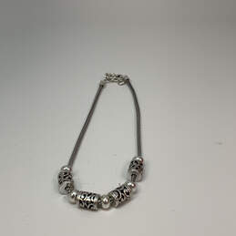 Designer Brighton Silver-Tone Link Chain Engraved Beaded Necklace alternative image