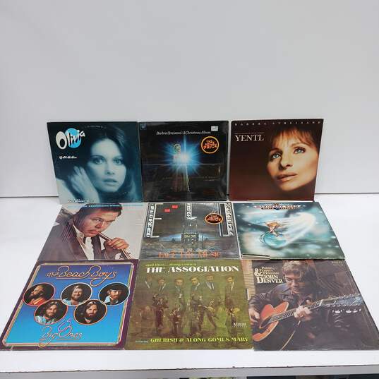 Bundle of 9 Assorted Vinyl Record Albums image number 1