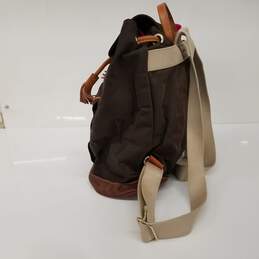 Dooney & Bourke Brown Nylon Drawstring Backpack alternative image