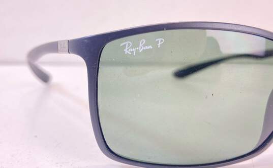 Ray-Ban RB4179 Rectangle Frame Sunglasses Black One Size image number 2