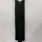 NWT Womens Black Pleated Sleeveless Keyhole Neck Back Zip Maxi Dress Sz 0X image number 2