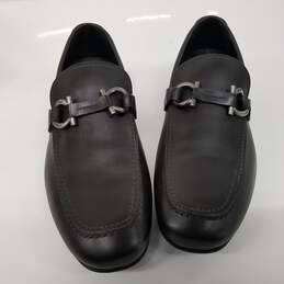 Salvatore Ferragamo Nowell 2 Black Hickory Calf Horsebit Loafers Women's Size 7 alternative image