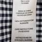 Michael Kors Men's White Navy Plaid Cotton Button Up Shirt Size M image number 4