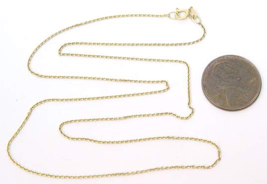 14K Yellow Gold Chain Necklace 1.5g image number 7
