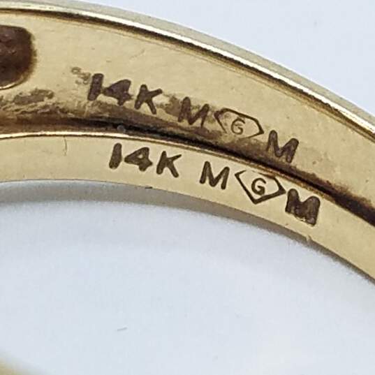 MGM 14K Gold Diamond Sz 5 3/4 Ring 5.9g image number 4