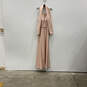 NWT Womens Morilee Pink Back Zip Bridesmaid Maxi Dress With Scarf Size 12 image number 1