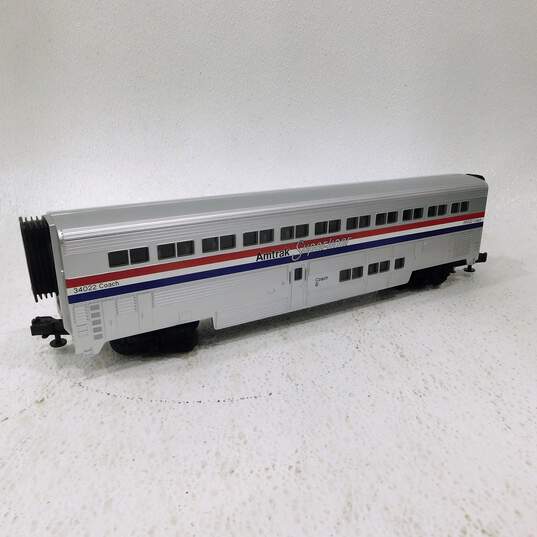 MTH O Gauge 30-6500 Amtrak Superliner 4 Car Passenger Train Set Coaches & Lounge image number 3