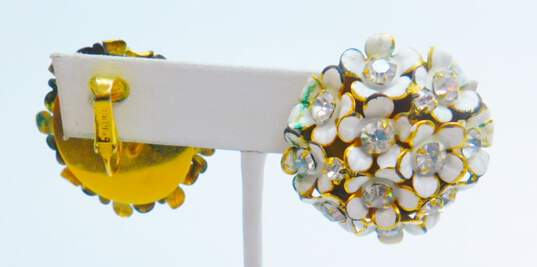 Romantic Vintage Sandor & Fashion Floral Earrings Statement Necklace & Accordion Bracelet 164.6g image number 4