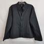 Eileen Fisher black zip up cotton blend jacket M made in USA image number 1