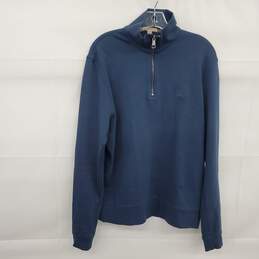 Burberry Brit Men's Blue 1/4 Zip Long Sleeve Sweater Size L - AUTHENTICATED