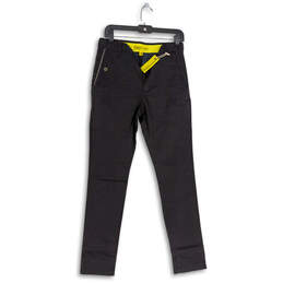 NWT Mens Black Flat Front Pocket Straight Leg Chino Pants Size 29
