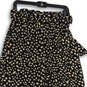 Womens Black Beige Animal Print Straight Leg Paperbag Pants Size Small image number 3