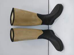 Women's Brown & Tan Rain Boots Size 6M 7F alternative image