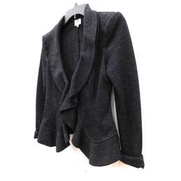 Armani Collezioni Grey Wool Ruffle Trim Peplum Blazer Women's Jacket Size 4 with COA alternative image
