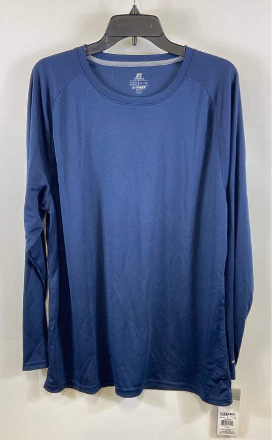 NWT Russell Athletic Mens Blue Loose Dri-Power Activewear Pullover T-Shirt Sz XL image number 1