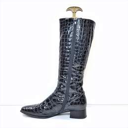 Gabor Croc Embossed Men Boots Black Size 6.5 alternative image
