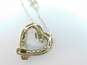 10K Yellow Gold Diamond Accent Ribbon Heart Pendant Necklace 1.5g image number 6