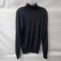 Ermenegildo Zegna Black Cashmere Silk Blend Knit Turtleneck Sweater image number 1