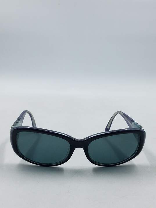 Vera Wang Black Oval Embellished Sunglasses image number 2