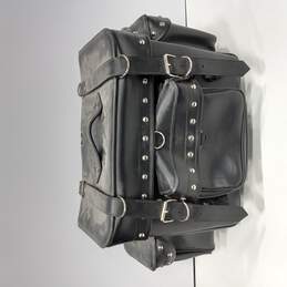 Black Leather Motorcycle Side Bag alternative image
