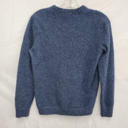 Theory WM's 100% Merino Wool Heather Blue Crewneck Long Sleeve Sweater Size S alternative image