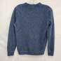 Theory WM's 100% Merino Wool Heather Blue Crewneck Long Sleeve Sweater Size S image number 2