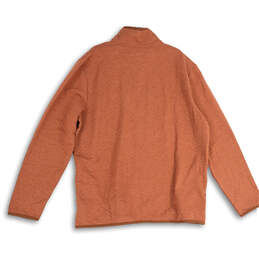 NWT Mens Orange Mock Neck Long Sleeve Pullover Sweatshirt Size XXL alternative image