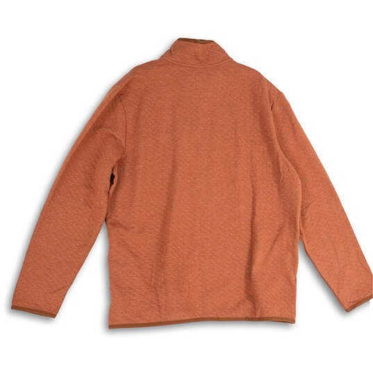 NWT Mens Orange Mock Neck Long Sleeve Pullover Sweatshirt Size XXL image number 2