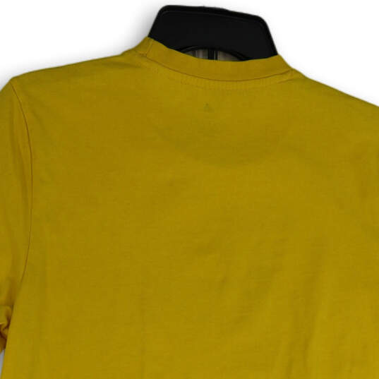 Mens Yellow Graphic Print Crew Neck Short Sleeve Pullover T-Shirt Size Medium image number 4
