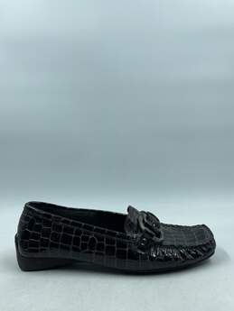 Authentic Stuart Weitzman Moc Croc Loafers W 7.5M
