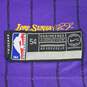 Nike Men's L.A. Lakers Lebron James Purple Pinstripe Jersey Sz. XXL image number 3