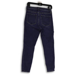 Womens Blue Dark Wash Stretch Denim Skinny Leg Jegging Jeans Size 28/6 alternative image