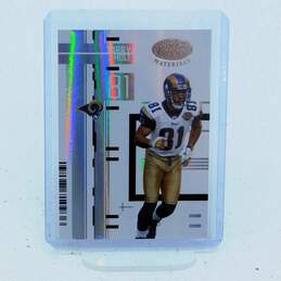 2005 Torry Holt Leaf Certified Materials Mirror White /150 St Louis Rams