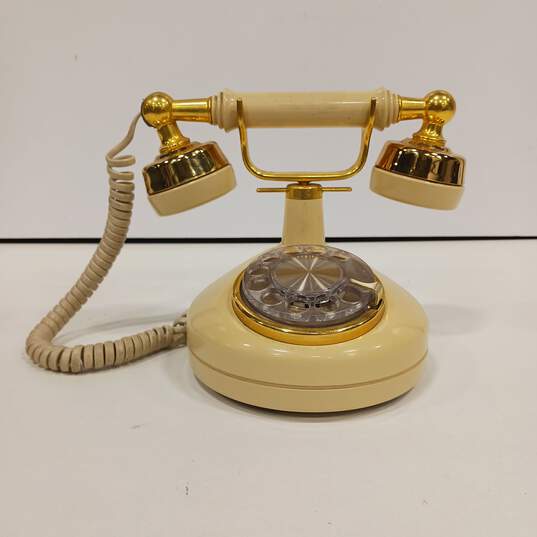 Tan w/ Gold Tone Rotary Phone image number 1