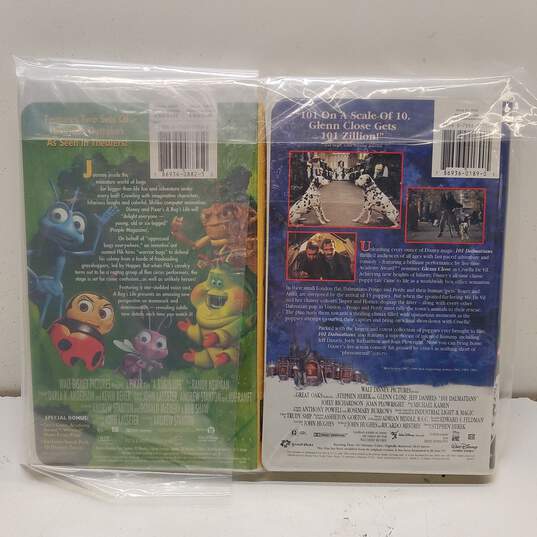 Vintage Disney 101 Dalmatians & A Bug's Life VHS Tapes image number 2