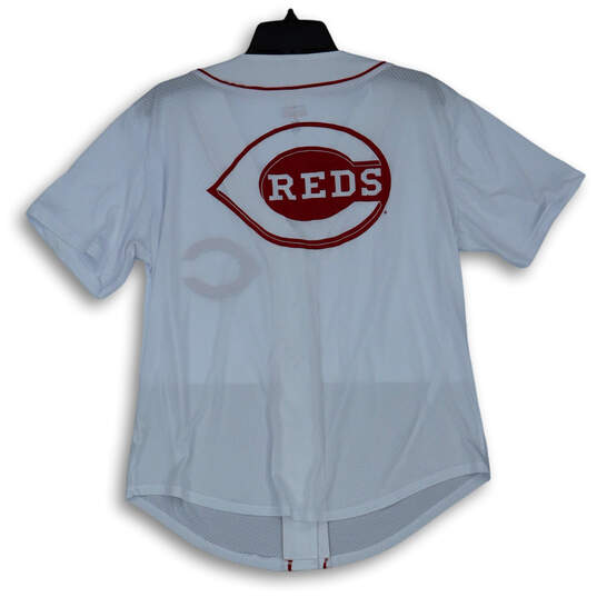 Womens White Cincinnati Reds Button Front MLB Baseball Jersey Size XL image number 2