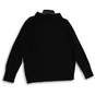 Womens Black Knitted Long Sleeve Mock Neck Pullover Sweater Size Large image number 2