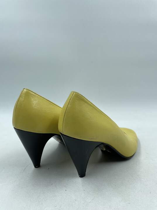 Authentic Vtg Escada Yellow Pumps W 5B image number 4