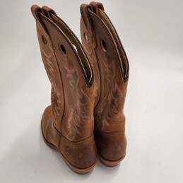 Double-H Daniela Round Toe Buckaroo Western Boots Brown Leather Cowgirl Women's 7.5W alternative image