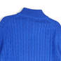 NWT Mens Blue Cable-Knit 1/4 Zip Long Sleeve Pullover Sweater Size XXL image number 4