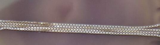 Fancy 14k White Gold Box Chain Necklace For Repair 4.3g image number 3