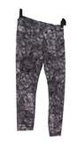 Womens Gray Floral Skinny Leg Activewear Compression Leggings Size Small image number 1